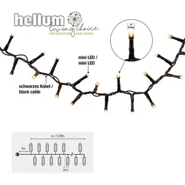 Hellum 530193 Micro-Lichterkette Außen netzbetrieben Anzahl Leuchtmittel 800 LED Beleuchtete Länge