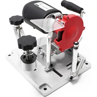 Wiltec Sägeblatt Schärfgerät 110 W 230 V 5300 U/min, Schleifmaschine für Kreissägeblätter mit neigbarem Motorblock