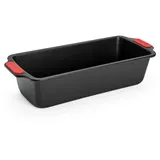 WOLL Bakeware Kastenform 30 cm, mit hitzebeständigen Silikongriffen bis 230°C, PFAS-frei, zweilagige Antihaftbeschichtung, aluminisierter Stahl, schwarz