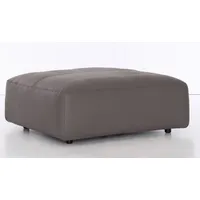 Hocker MUSTERRING "LUCIA", grau (elephant puro), B:120cm H:43cm T:120cm, Flachgewebe VALMONT (60% Baumwolle/40% Leinen);Leder PURO, pigmentiertes Leder;Microfaser CRONA (100% Polyester);Flachgewebe FLORIS (100% Polyester);Leder BAX, pigmentiertes Leder, Hocker, Hocker