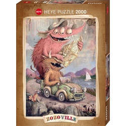 HEYE Puzzle Zozoville, Road Trippin, 2000 Puzzleteile, Made in Germany bunt