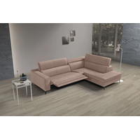 Ecksofa EGOITALIANO "Edith, Designsofa mit hohem Sitzkomfort, Breite 269cm, L-Form", rosa (millenium rose), B:269cm H:96cm T:203cm, Leder »BULL« (echtes Rindsleder). Geschliffenes, pigmentiertes und behandeltes Rindsleder mit einer Dicke von 1, 3-1, 5 mm. Dieses Leder zeigt eine ziemlich weiche Hand mit einem halb undurchsichtigen Aussehen. Es handelt sich um ein geschütztes Leder. Eine leichte Deckschicht schützt sie vor Flecken, ohne ihre ursprünglichen Eigenschaften zu verändern. Die geschützten Leder