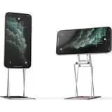 MAJEXTAND Cell Phone and Tablet Stand with 30 Heights and Angles, Landscape & Portrait Modes, Portable Adjustable Ergonomic Stand, Switch Phone and Tablet in 1 Second, US Patented (Schwarz)