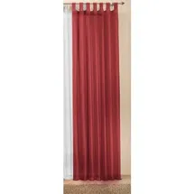 Gardinenbox Schlaufenschal Gardine Uni transparent Voile, 175x140, Bordeaux, 61175