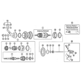 Shimano Zugstange NEXUS schwarz-silber