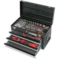 KS Tools 922.0100 Werkzeugkoffer 100-teilig mit 3 Schubladen/Tablett