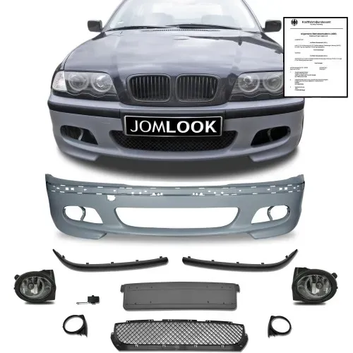 StoÃstange mit ABE inkl Nebelscheinwerfer passend für BMW E46 Limo Touring nicht passend bei M3 Modellen oder  M Paketen ab Werk passend für E46 Limo Touring nicht passend bei M3 Modellen