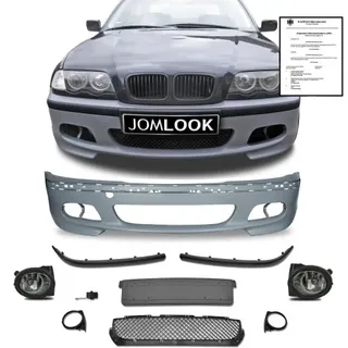 StoÃstange mit ABE inkl Nebelscheinwerfer passend für BMW E46 Limo Touring nicht passend bei M3 Modellen oder  M Paketen ab Werk passend für E46 Limo Touring nicht passend bei M3 Modellen