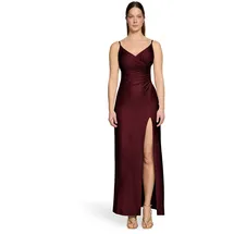 Vera Mont Abendkleid mit Seitenschlitzen Dunkelrot 42