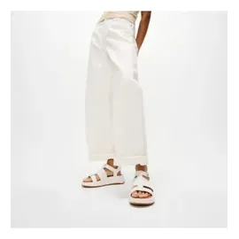 FitFlop F-MODE LEATHER FLATFORM Fisherman Damen Urban White 39