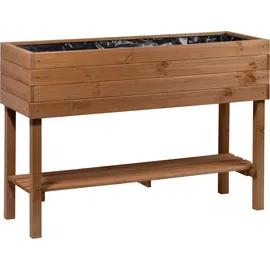 Dobar großes Hochbeet 117 x 40 x 80 cm Braun