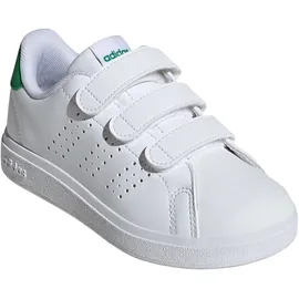 adidas Advantage Base 2.0 Kids Cloud White / Cloud White / Green 30 1/2