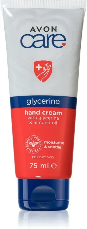 Avon Care Glycerine feuchtigkeitsspendende Creme für Hände und Fingernägel mit Glycerin 75 ml
