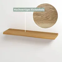 holz4home Wandregal 120 x 0 x 0 cm Eiche Natur