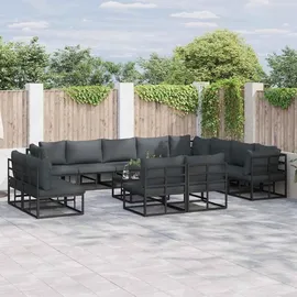 vidaXL Garten-Lounge-Set 12-tlg. schwarz
