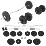 vidaXL Langhantel- und Kurzhantel-Set 30 kg