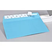 Inapa tecno Briefumschläge colors DIN lang+ mit Fenster intensivblau