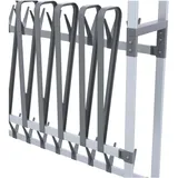 vidaXL Schuhregal 89 x 120 x 27 cm rollbar silberfarben