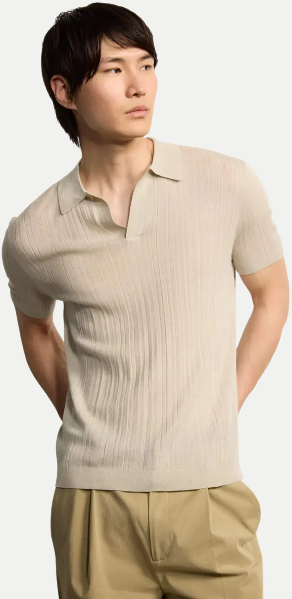 Strickpolo Bortiso Beige M