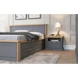 Home Affaire Nachtkonsole »Tara, im klassischen Landhausstil, FSC-zertifiziert«, (1 offenes Fach und 1 Schublade mit Metallgriff, Soft-Close-Funktion), lackiert mit wasserbasiertem UV-Lack, 62x43x52cm (BxHxT)