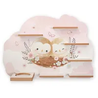 Kreative Feder Wandregal MUSIKBOX-REGAL Kleine Eulen, für TONIE-BOX und TONIES inkl. 40 Metallplättchen bunt