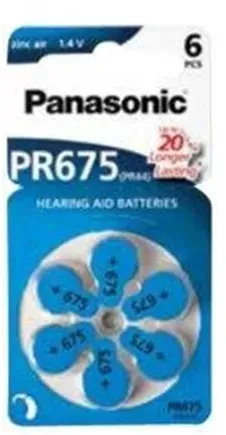 PR675 - battery 6 x PR44 Zinc Air