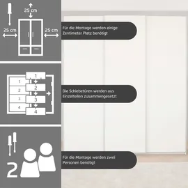 Rauch Schwebetürenschrank RAUCH "Kleiderschrank Schrank Garderobe BESTSELLER KOLUNA mit Spiegel", grau (seidengrau), B:203cm H:229cm T:62cm, Holzwerkstoff, Schränke, Schwebetürenschrank, inkl.