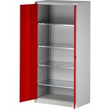 BISLEY Stahlschrank HC782S4G506 lichtgrau, kardinalrot 91,4 x 50,0 x 195,0 cm, aufgebaut