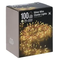 Spetebo Mini-Lichterkette Leuchtdraht 100 cm warmweiß