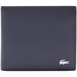 LACOSTE Herren Geldbörse, echtes Leder - M Billfold Coin, 9,5x11,5x3cm (HxLxB) Blau