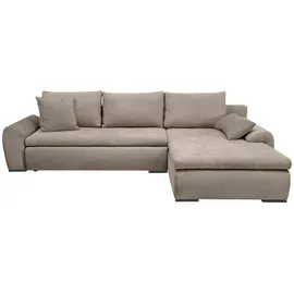 Home Affaire Ecksofa HOME AFFAIRE "Win L-Form, B: 285 cm - OTTO. Verlässliche Qualität.", grau (taupe), B:285cm H:85cm T:176cm, Sofas, Ecksofa, mit 2 Zierkissen, optional Bettfunktion & Bettkasten, Topseller