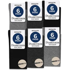 Occulto Oliver Socken-Sets 6er Pack grau/schwarz 43-46