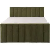 ks home concept Boxspringbetten mit Bettkasten VELTRA 120x200 Taschenfederkern Matratze, Grün - Grün
