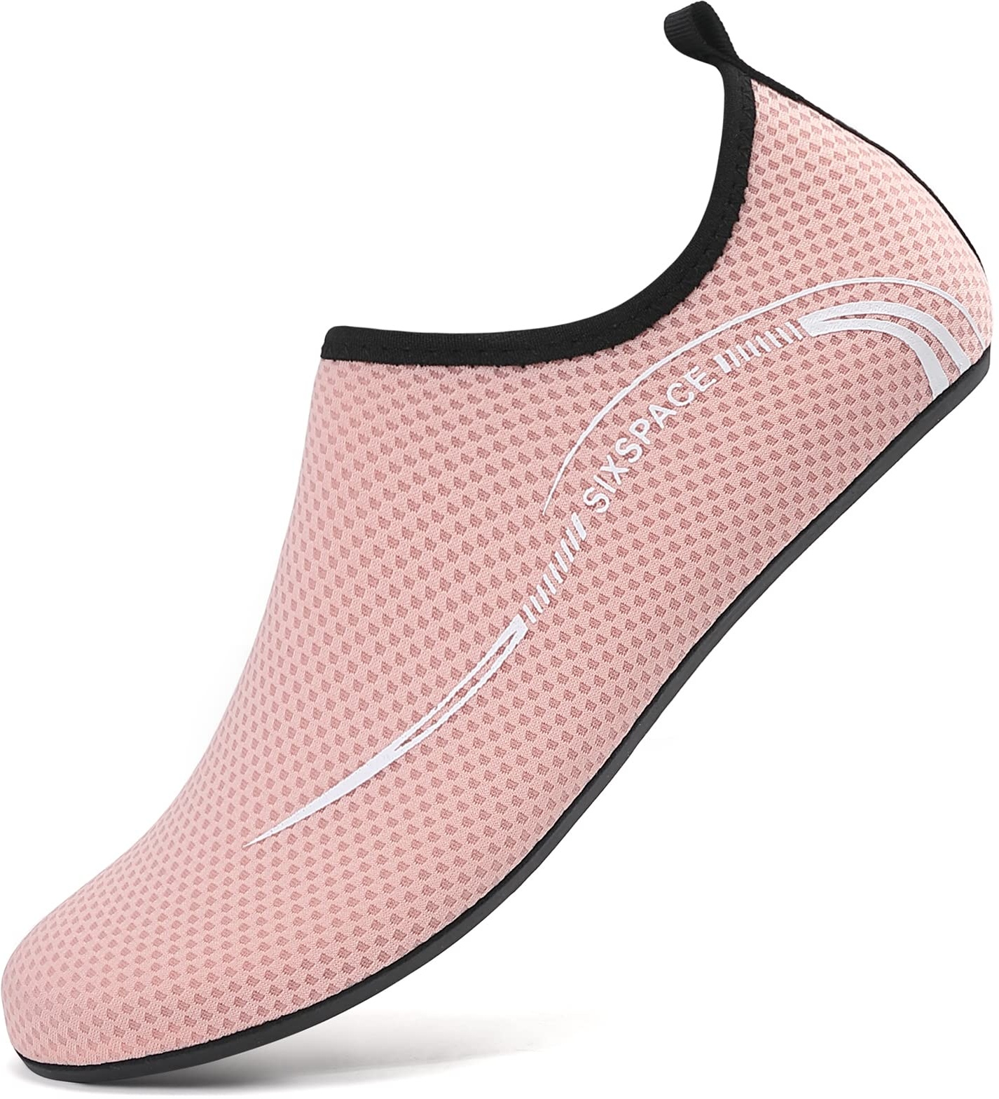 Sixspace Badeschuhe Damen Herren Wasserschuhe Schwimmschuhe Männer Frauen Strandschuhe Aquaschuhe Barfußschuhe für Strand,Pool,Meer,Wassersport,Tauchen,Surfen,Aqua Cycling(Rosa,42 EU) - 42 EU