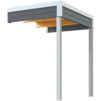 Weka Anbaudach für Gartenhaus Batu 1 dunkelgrau 150 x