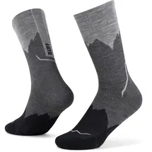 Buff Lightweight Merino Wool Crew Socken Schwarz  S