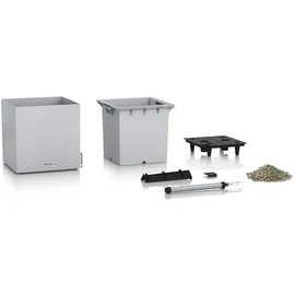 LECHUZA Canto Stone low 40 Komplettset 40 x 40 x 40 cm quarzweiß