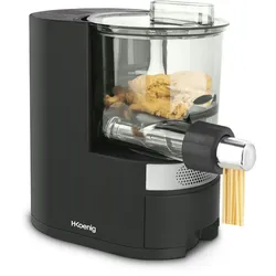 H.Koenig HOMY90 Nudelmaschine, 600 g, 375 ml Wasser, 6 automatische Programme, glutenfrei, integrierte Waage, 220 W, Schwarz