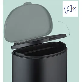 Relaxdays Küchenmülleimer hängend, 9l, - schwarz