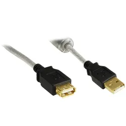 Good Connections USB 2.0 AM/AF 3m, 3 m, USB A, USB A, USB 2.0, Männlich/Weiblich