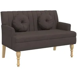 vidaXL Sitzbank mit Kissen Dunkelbraun 113x64,5x75,5 cm Stoff