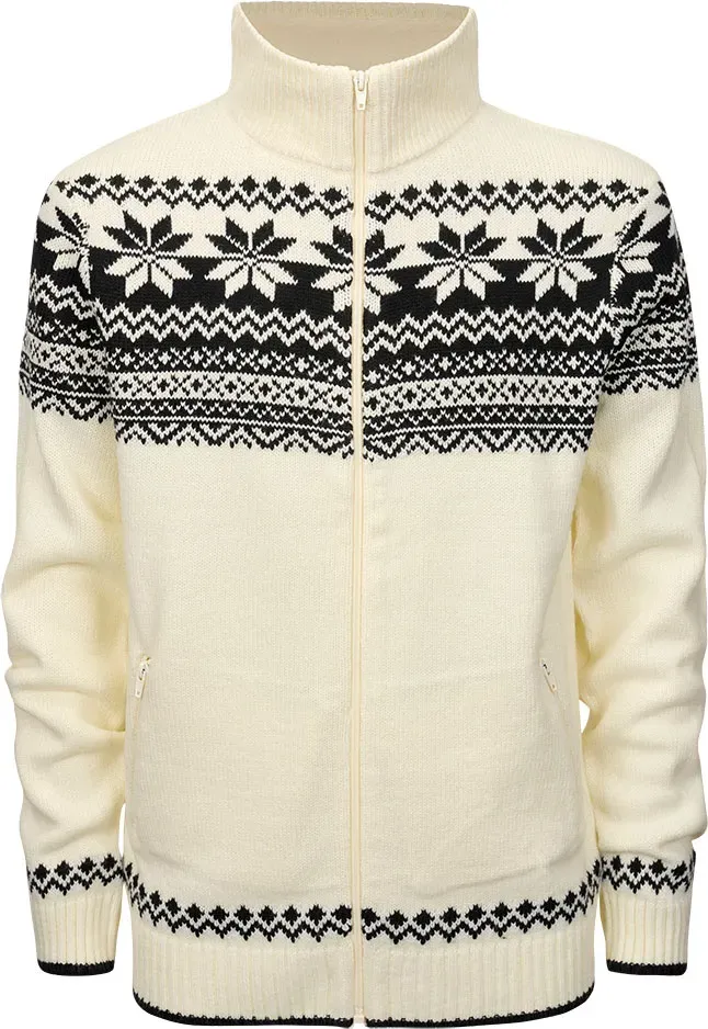 Brandit Norwegian, cardigan - Blanc/Noir - XXL