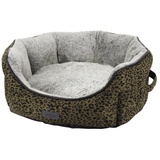 Nobby Komfort Bett oval Leo Leopard braun 45 x 40 x19 cm