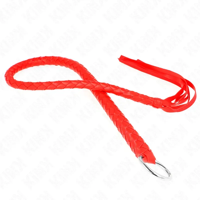 KINK  Schlangenpeitsche mit rotem Handring 65 cm