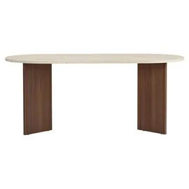 HANAH Home Moderner Esstisch 180 x 90 x 75 cm Travertin/braun