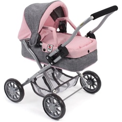 CHIC2000 Puppenwagen 555 15 Mini-Kuschelwagen „SMARTY“ Melange grau-rosa