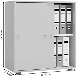 VCM Büroschrank Lona L weiß
