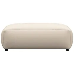 FLEXLUX Pouf »Lucera«, modern & anschmiegsam, Kaltschaum, Stahl-Wellenunterfederung FLEXLUX warm white
