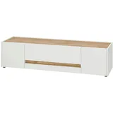 furn.design TV-Lowboard weiß und Wotan Eiche TV-Unterteil 170 x 40 cm