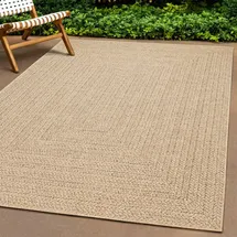 The CarPET Kansas beige (natur), B:60cm H:10mm L:180cm, Polypropylen, Teppiche, Outdoorteppich, moderner robuster In und Outdoor Teppich Jute Look